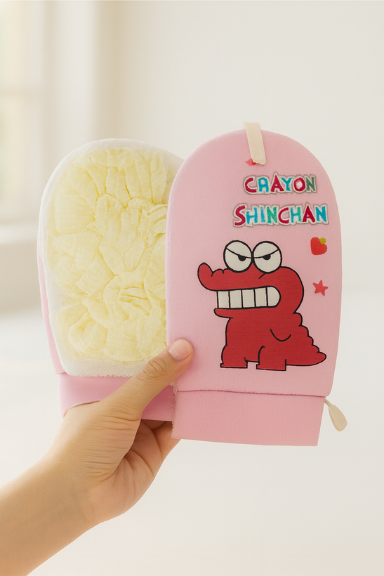 لیف حمام فانتزی طرح Shinchan صورتی (نرم و لطیف)